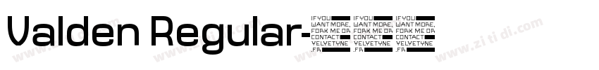 Valden Regular字体转换